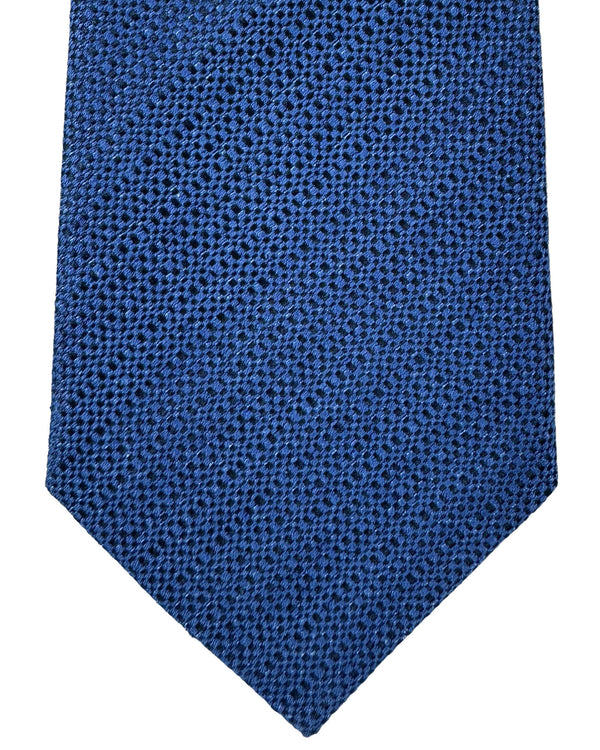 Canali Tie Dark Blue Micro Pattern - Hand Made In Italy