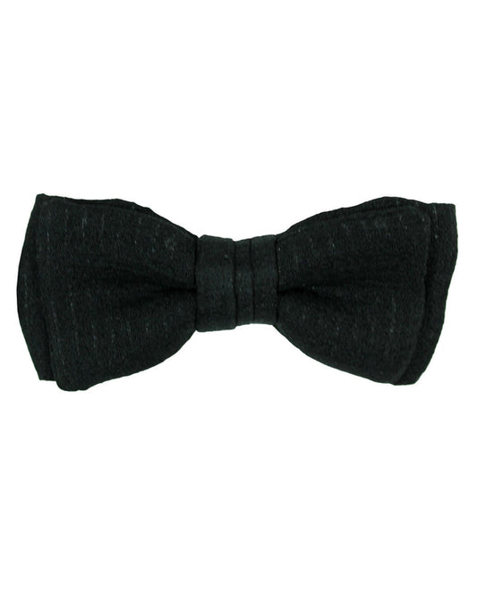 Salvatore Ferragamo Bow Tie Black Pattern - Wool Silk Pre-Tied Designer Bow SALE