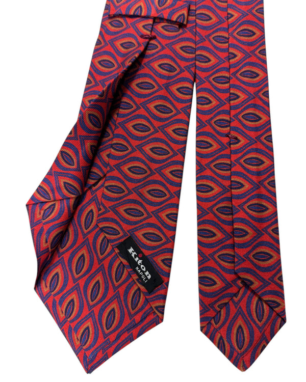 Kiton Tie Brown Royal Blue - Sevenfold Construction