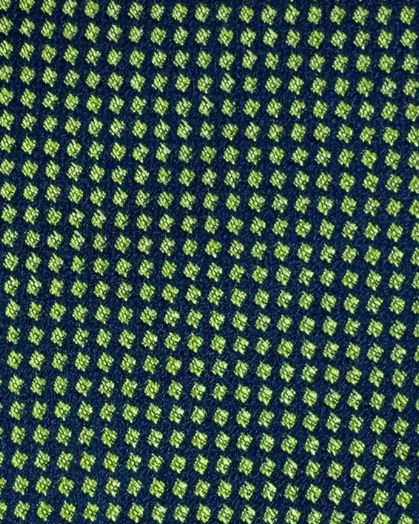 Kiton Tie Midnight Blue Bright Green - Sevenfold Necktie