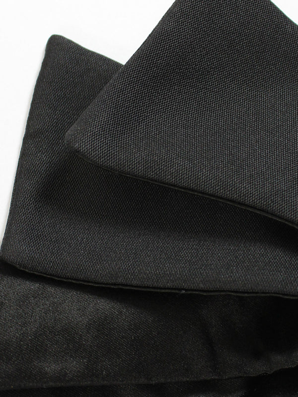 Le Noeud Papillon Silk Black Bow Tie Barathea Weave - Self Tie SALE