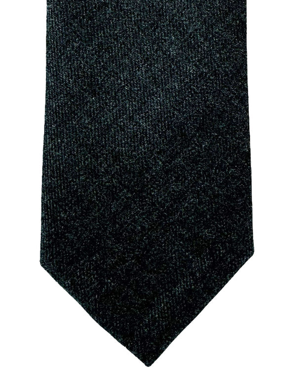 Thom Browne Skinny Wool Tie Dark Gray FINAL SALE