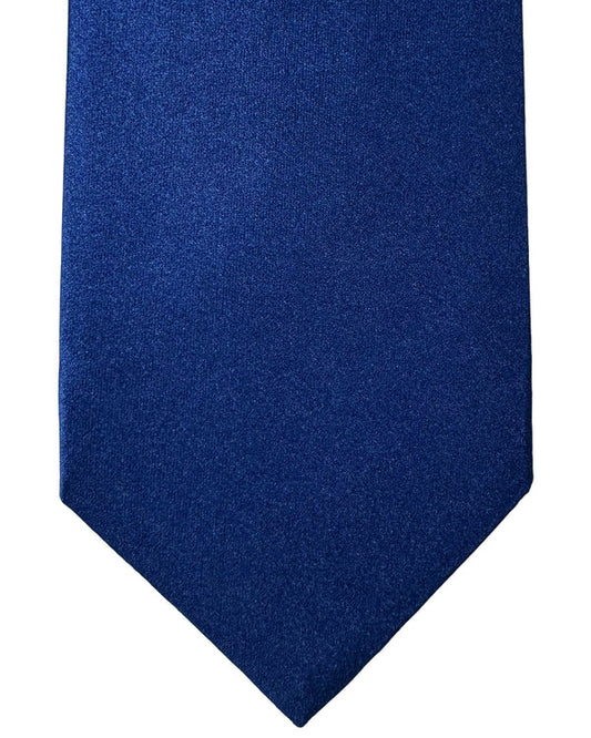 Barba Tie Dark Blue Solid Design - Sartorial Sevenfold Neckwear