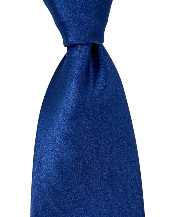 Barba Tie Dark Blue Solid Design - Sartorial Sevenfold Neckwear