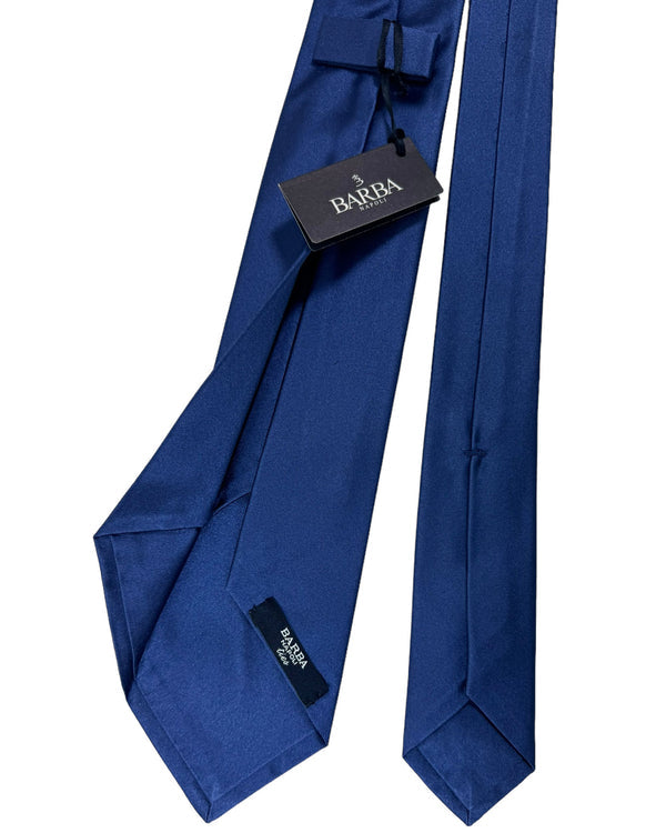 Barba Tie Dark Blue Solid Design - Sartorial Sevenfold Neckwear
