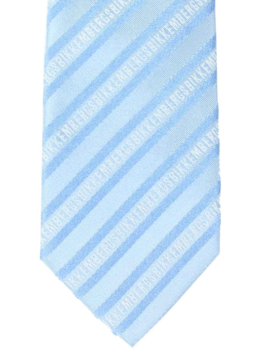 Bikkembergs Silk Tie Sky Blue Stripes Design SALE