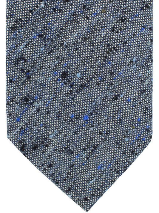 Luigi Borrelli Silk Cotton Tie Gray Royal Blue SALE