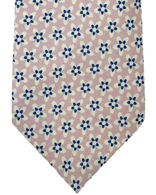 Luigi Borrelli Silk Tie Pink Flowers SALE