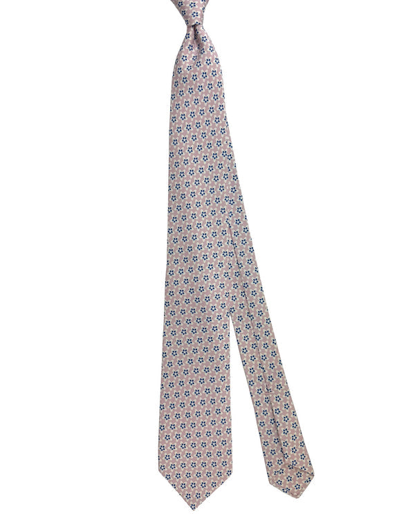 Luigi Borrelli Silk Tie Pink Flowers SALE