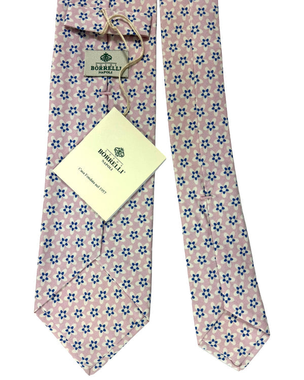Luigi Borrelli Silk Tie Pink Flowers SALE