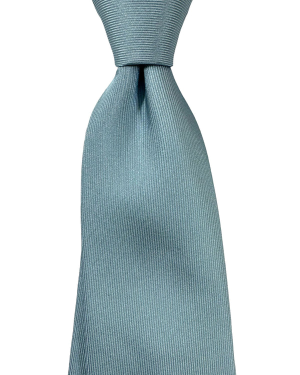 Luigi Borrelli Silk Tie Sky Blue Grosgrain SALE