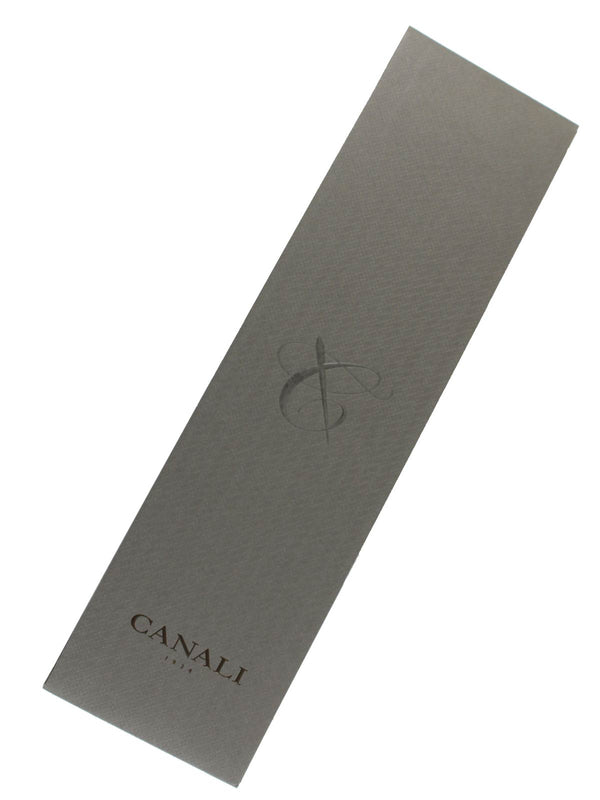 Canali Tie Dark Blue Silver Micro Geometric SALE