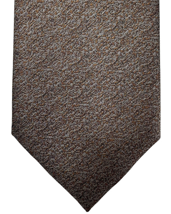 Canali Silk Tie Brown Gray Pattern - NEW 2024 Collection