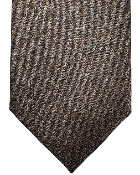 Canali Silk Tie Brown Gray Pattern - NEW 2024 Collection