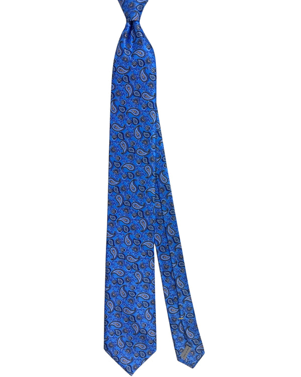Canali Tie Blue Paisley Design