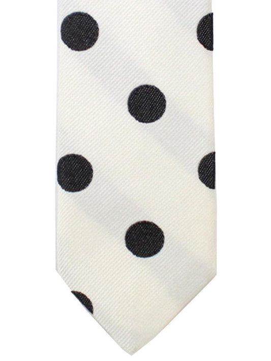 Dolce & Gabbana Skinny Tie White Black Polka Dots SALE