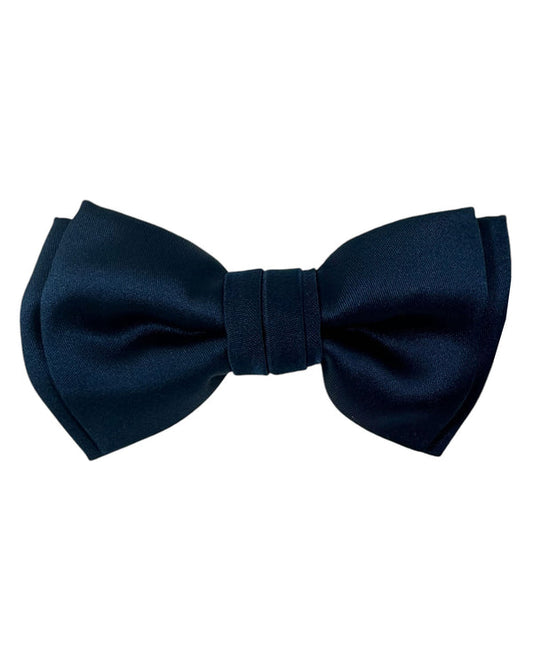 Salvatore Ferragamo Bow Tie Midnight Blue - Silk Pre-Tied Designer Bow - New Collection