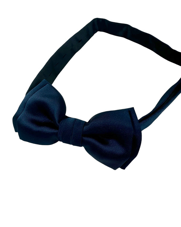 Salvatore Ferragamo Bow Tie Midnight Blue - Silk Pre-Tied Designer Bow - New Collection