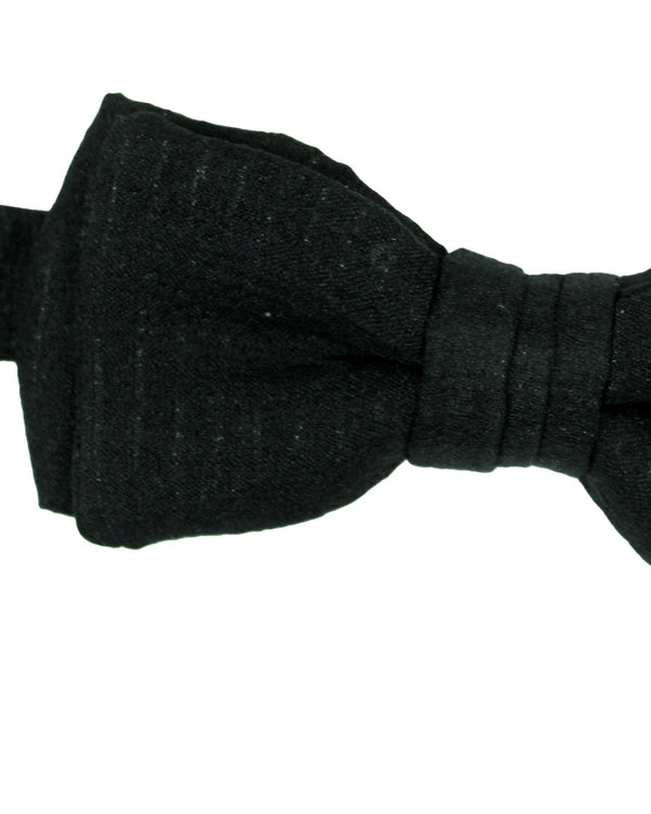 Salvatore Ferragamo Bow Tie Black Pattern - Wool Silk Pre-Tied Designer Bow SALE