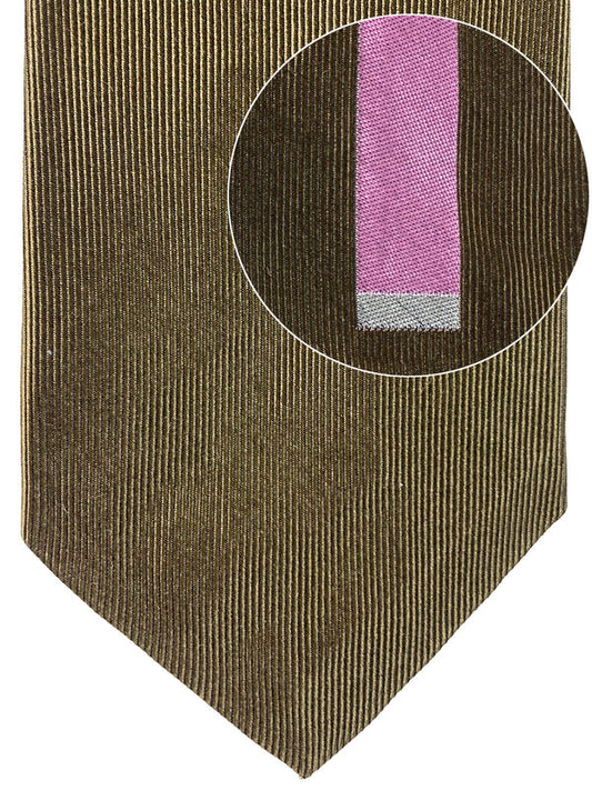 Gene Meyer Tie Taupe Lilac Stripe Design SALE