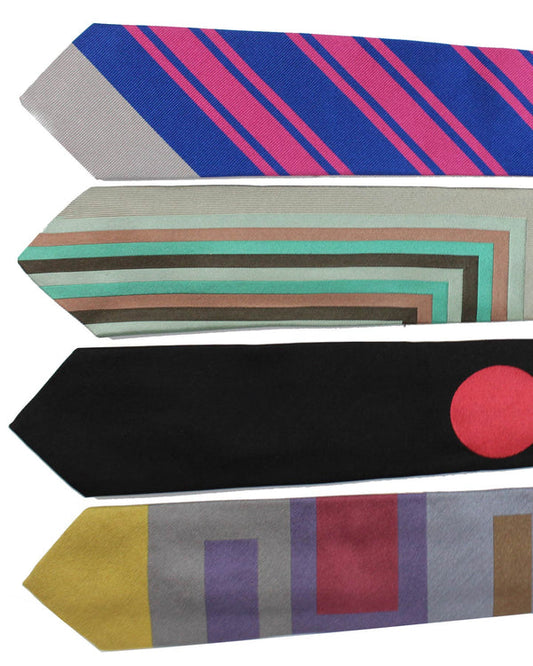 Gene Meyer Ties Colorful Set Of 4 - Hand Made In Italy SALE