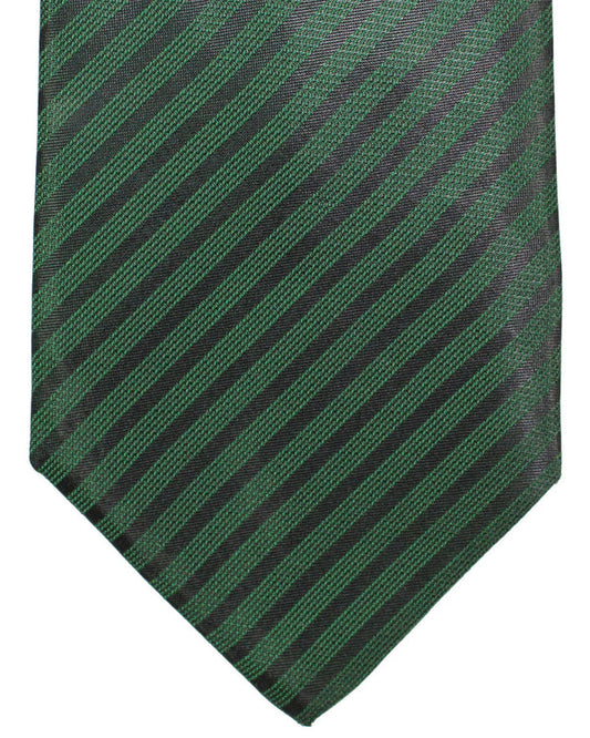 Isaia Napoli Tie Green Stripes FINAL SALE