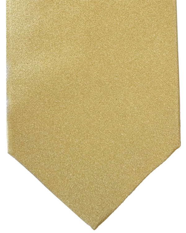 Isaia Tie Buttercream Solid Design - Sartorial Necktie FINAL SALE