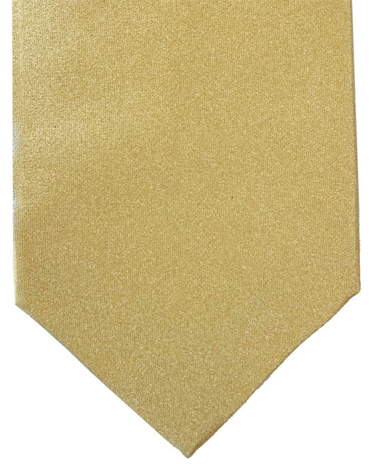 Isaia Tie Buttercream Solid Design - Sartorial Necktie FINAL SALE