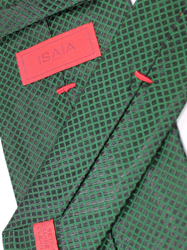 Isaia Napoli Tie Dark Green Design BLACK FRIDAY SALE
