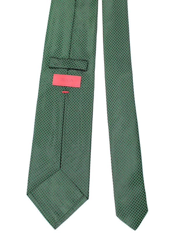 Isaia Napoli Tie Dark Green Design BLACK FRIDAY SALE