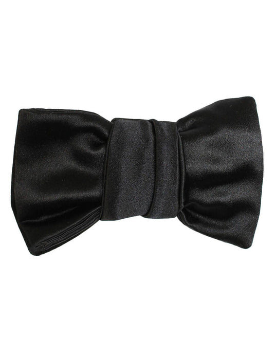Le Noeud Papillon Black Bow Tie - Mid Sized Batwing