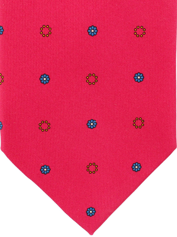 E. Marinella Tie Pink Mini Flowers Geometric SALE