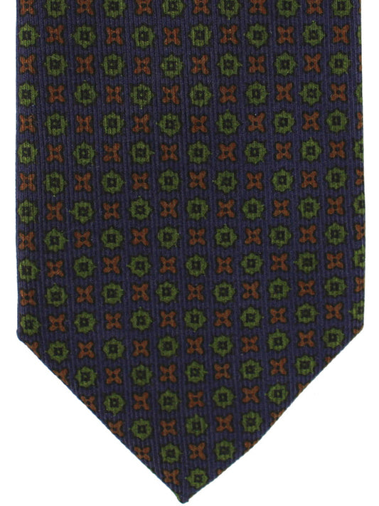 E. Marinella Silk Tie Purple Green Brown Geometric SALE