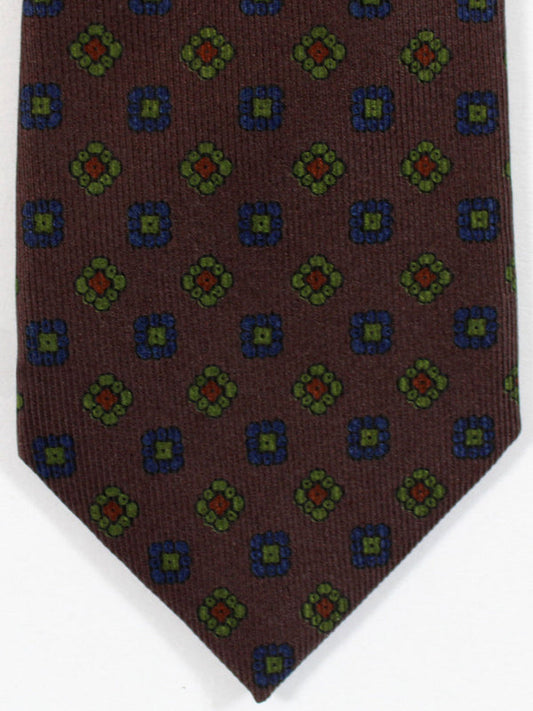 E. Marinella Silk Tie Brown Geometric