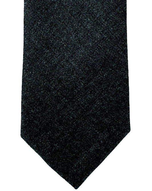 Thom Browne Skinny Wool Tie Dark Gray FINAL SALE